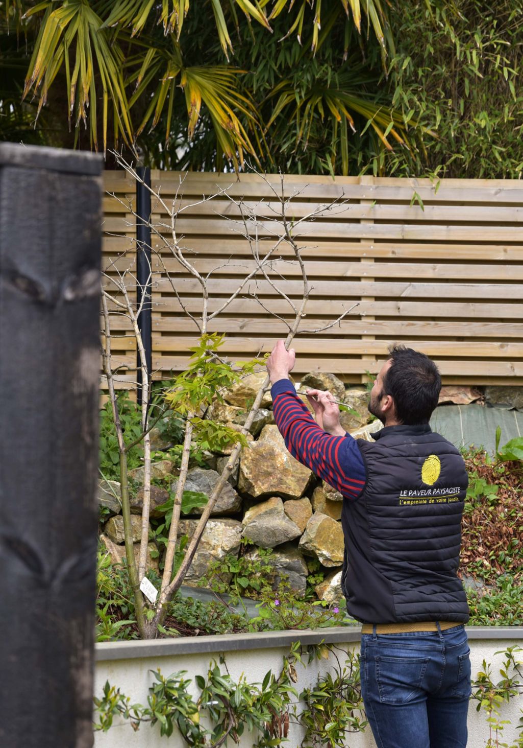 Aménagement d'un jardin paysager près de Brest dans le Finistère